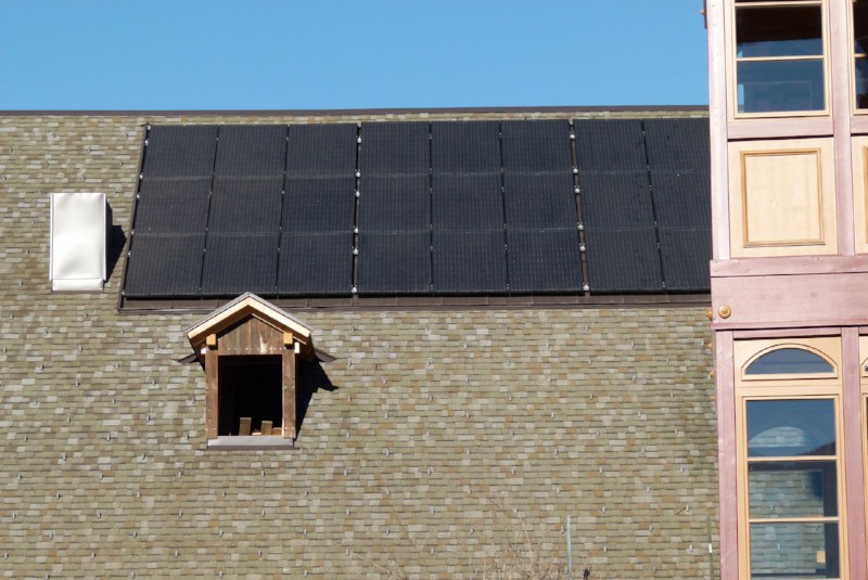 Die Photovoltaikanlage ist montiert