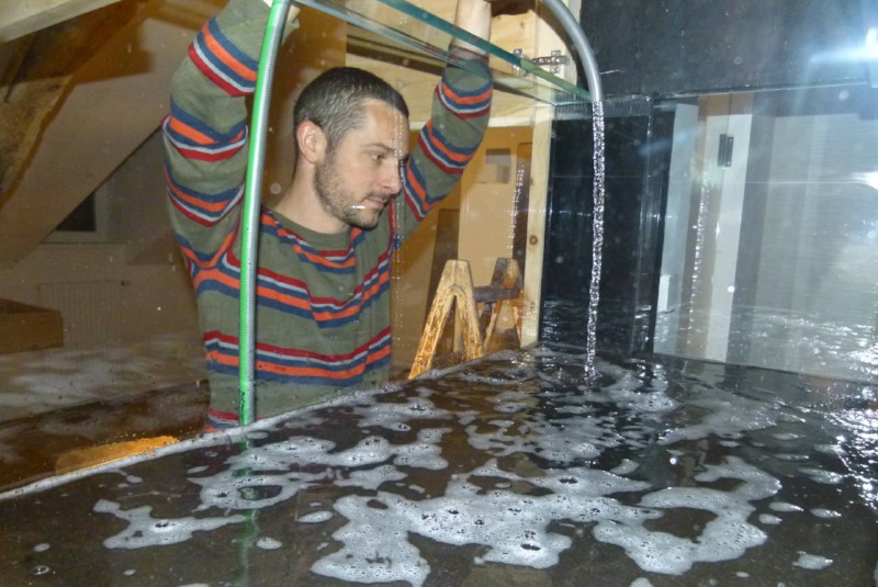 Premiere! Das Becken füllt sich. Anfang Dezember 2015