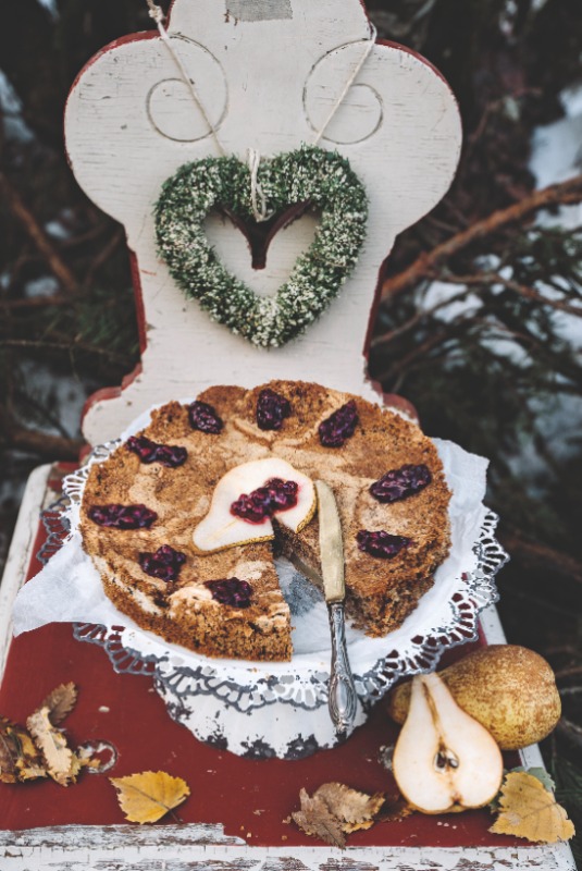 Birnen-Walnusskuchen