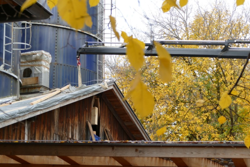 Einziehen der Firstpfette